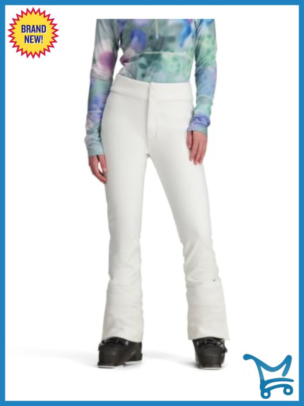 Insulated Waterproof Ski Pants Fleece Lined Softshell Nylon Spandex Boot Cut